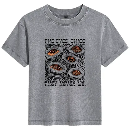 The Eyes Chico . They Never Lie Basic Washed T-shirt