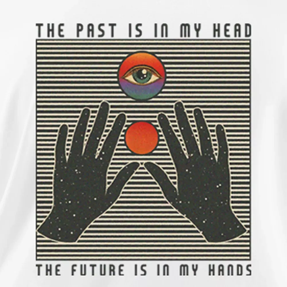 THE PAST IS IN MY HEAD, THE FUTURE IS IN MY HANDS Off Shoulder Top