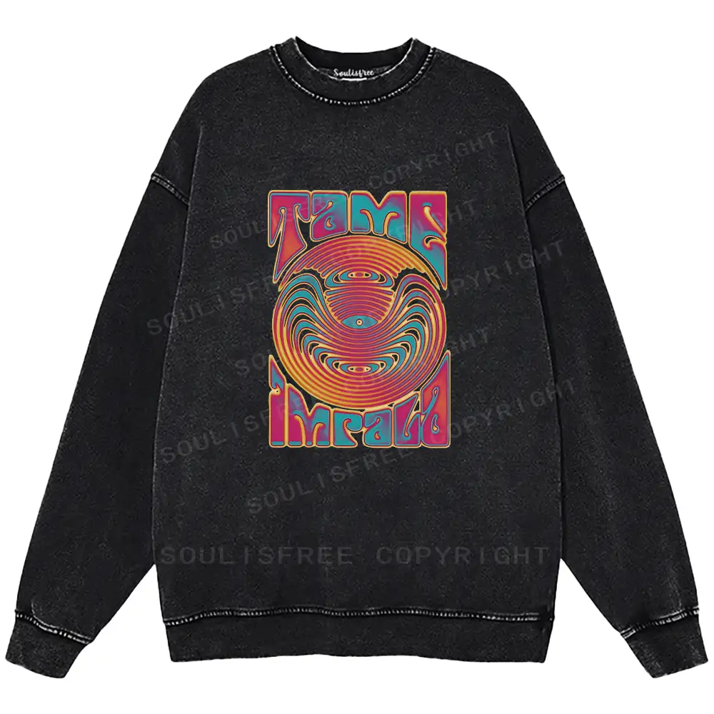 Psychedelic Moment Washed Sweatshirts