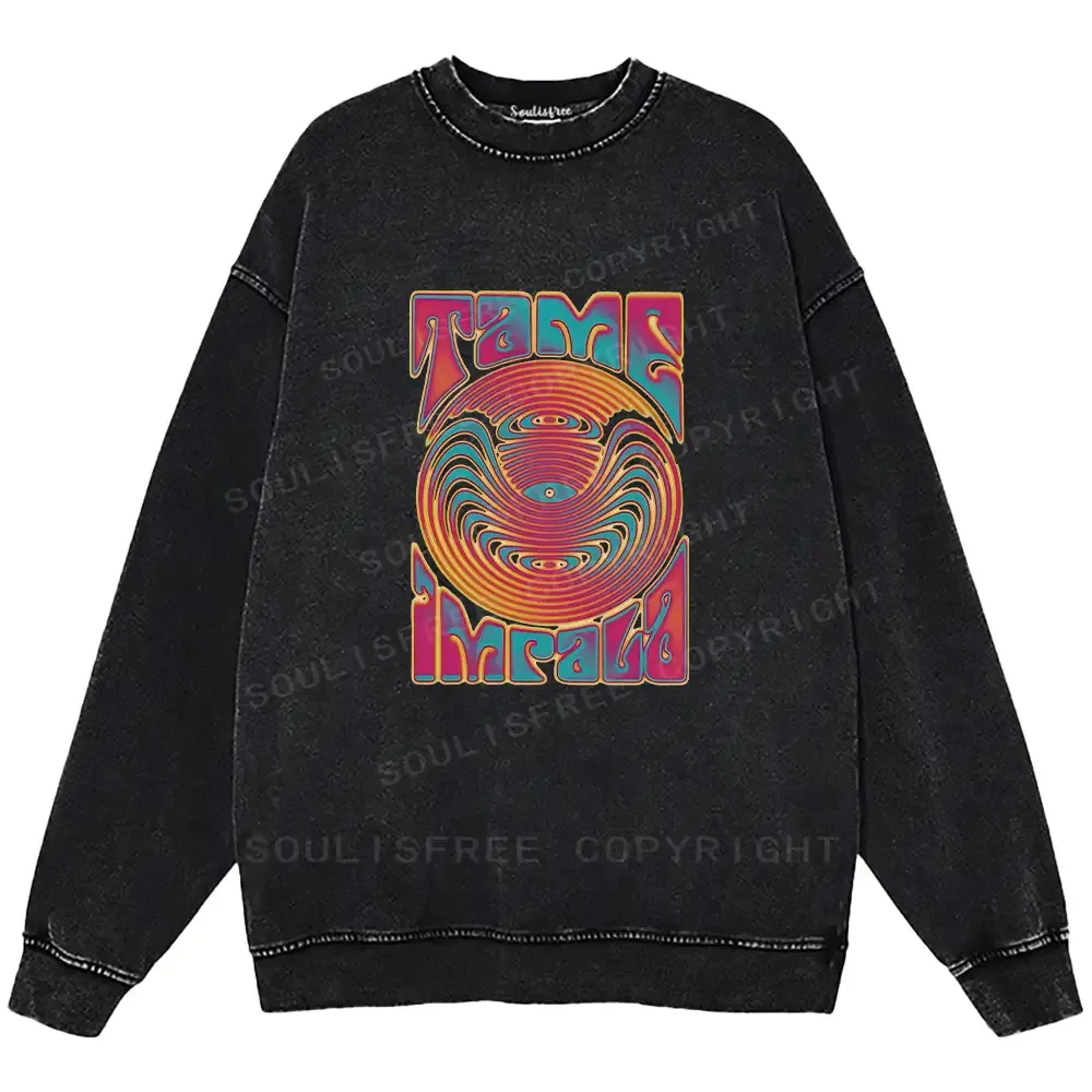 Psychedelic Moment Washed Sweatshirts