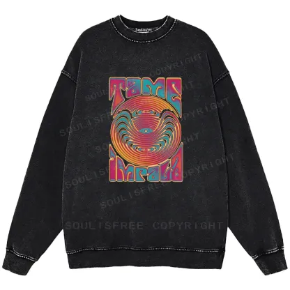 Psychedelic Moment Washed Sweatshirts