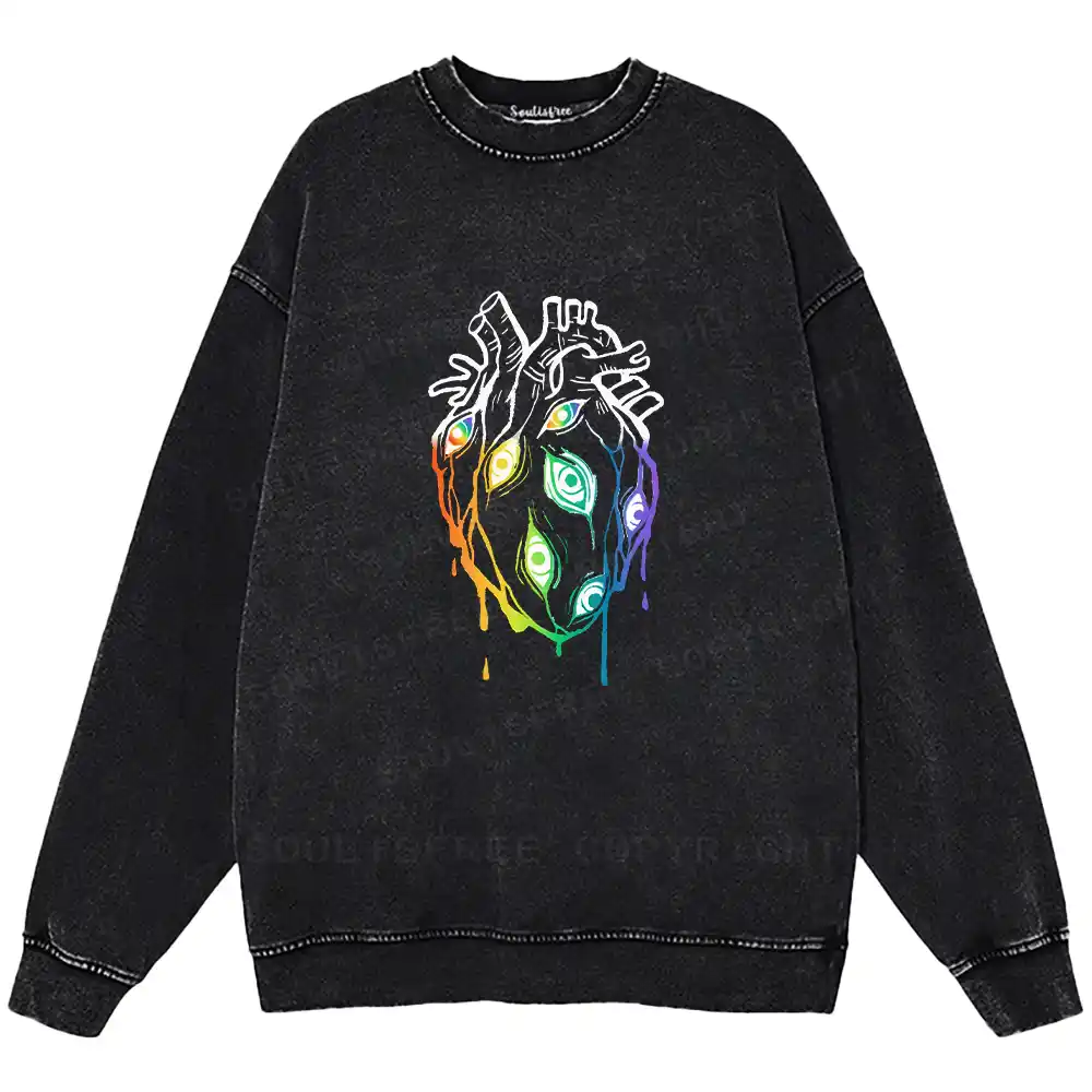 Eyes Within the Hear Washed Sweatshirts
