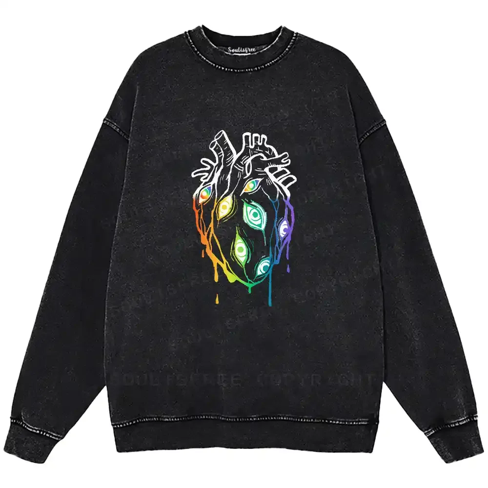 Eyes Within the Hear Washed Sweatshirts