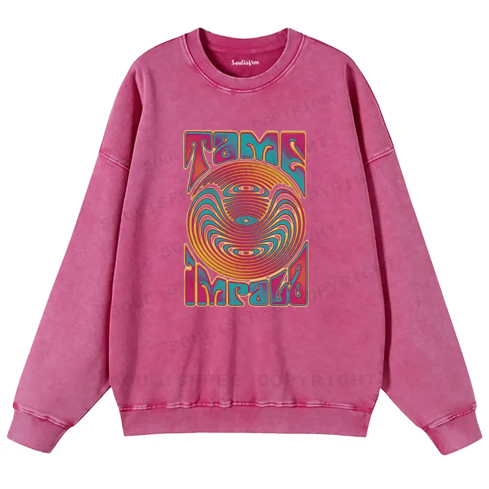 Psychedelic Moment Washed Sweatshirts