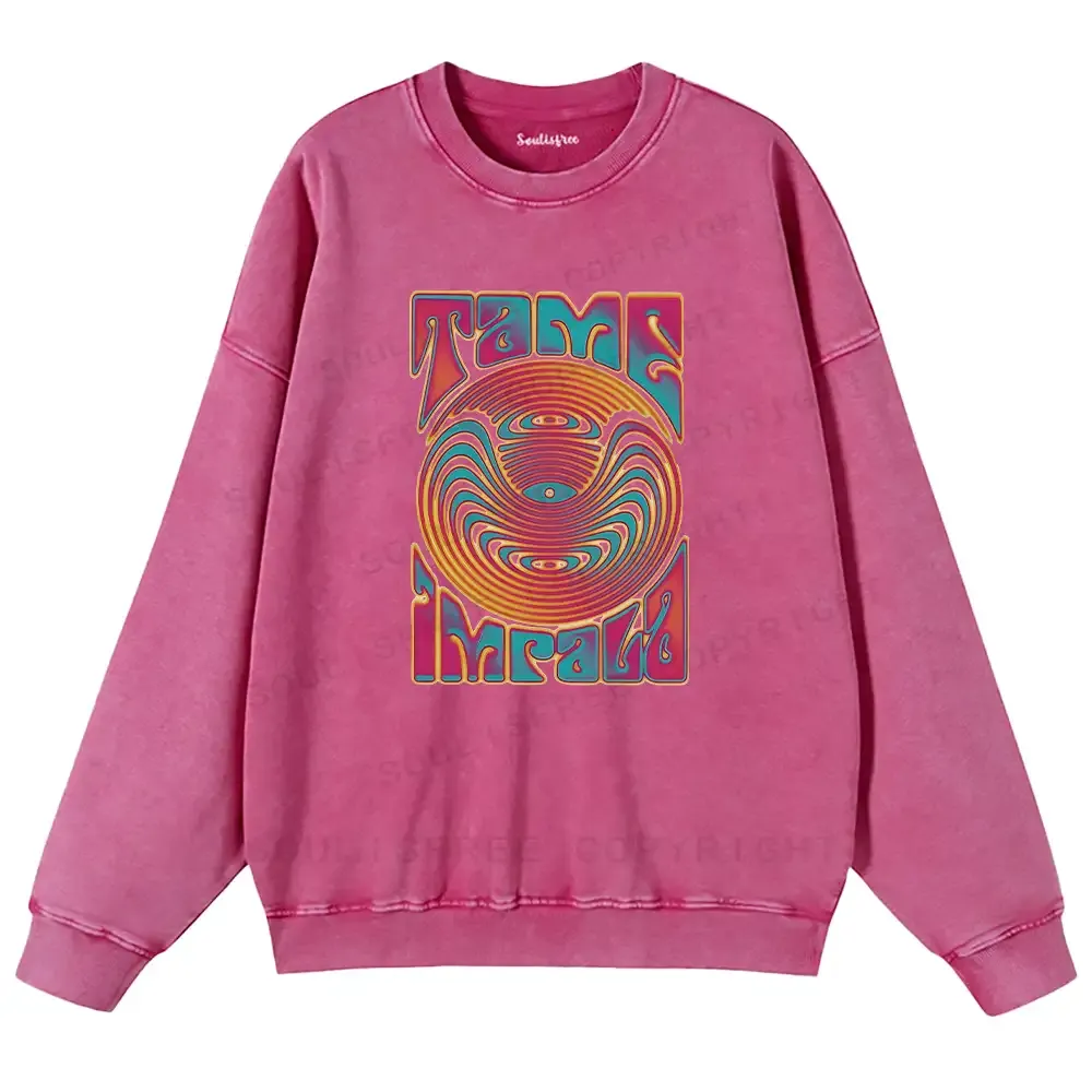 Psychedelic Moment Washed Sweatshirts