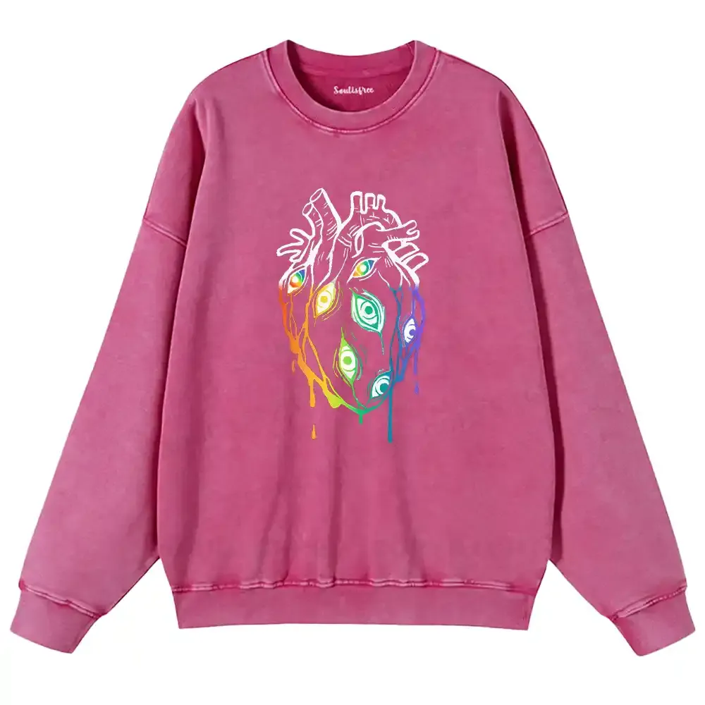 Eyes Within the Hear Washed Sweatshirts
