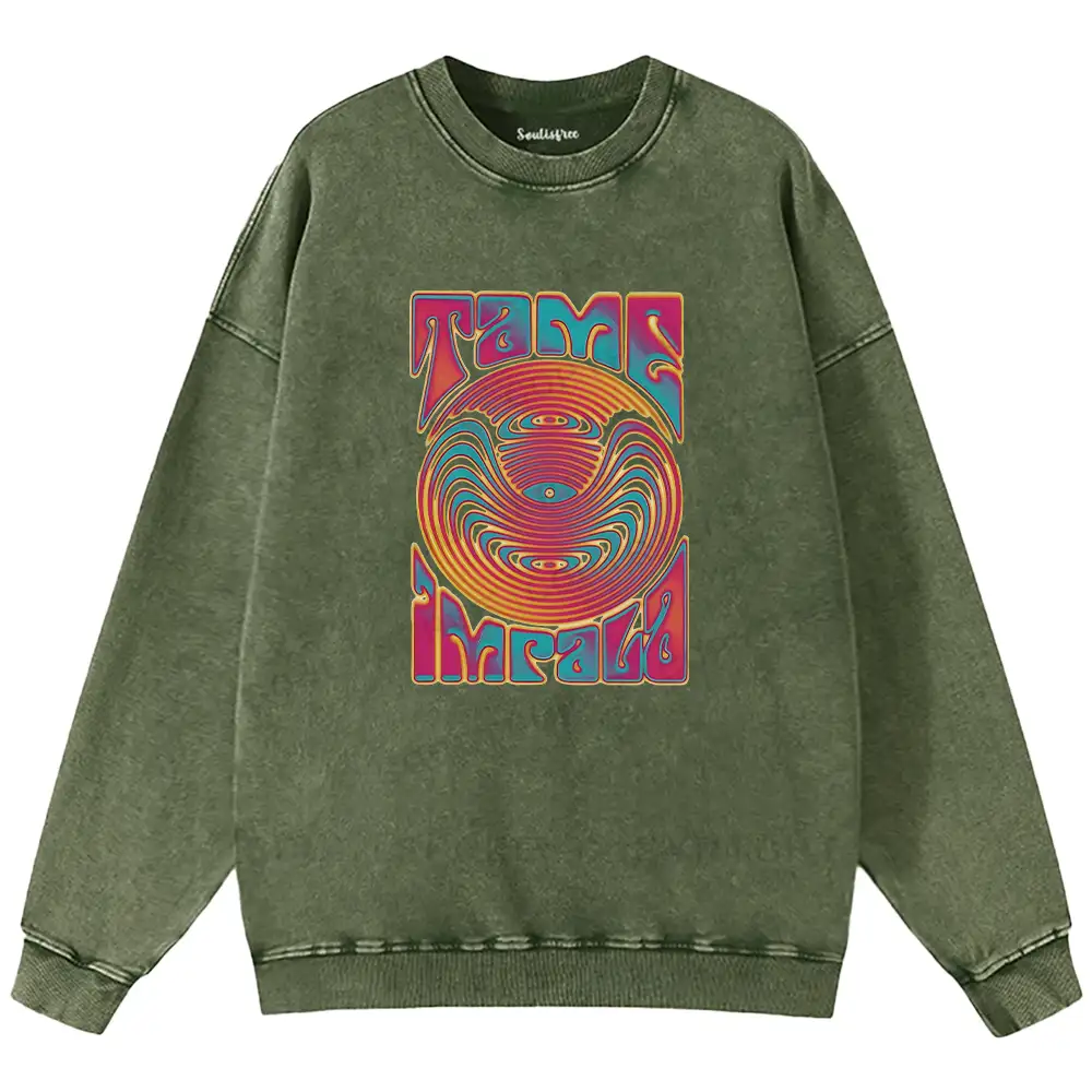 Psychedelic Moment Washed Sweatshirts