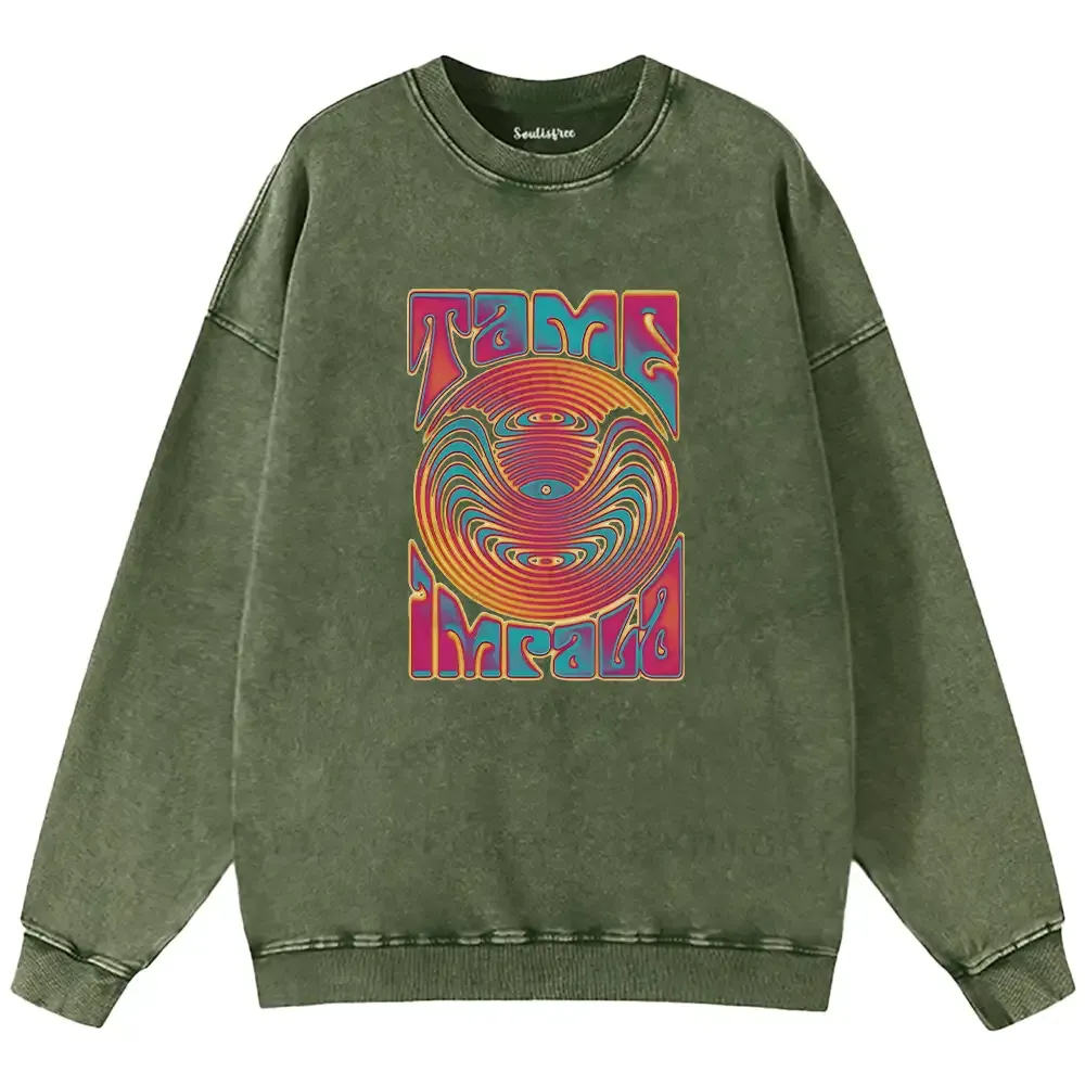 Psychedelic Moment Washed Sweatshirts