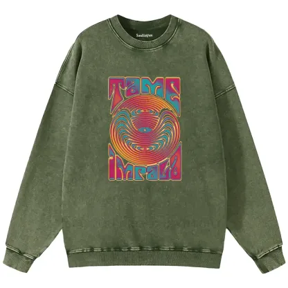 Psychedelic Moment Washed Sweatshirts