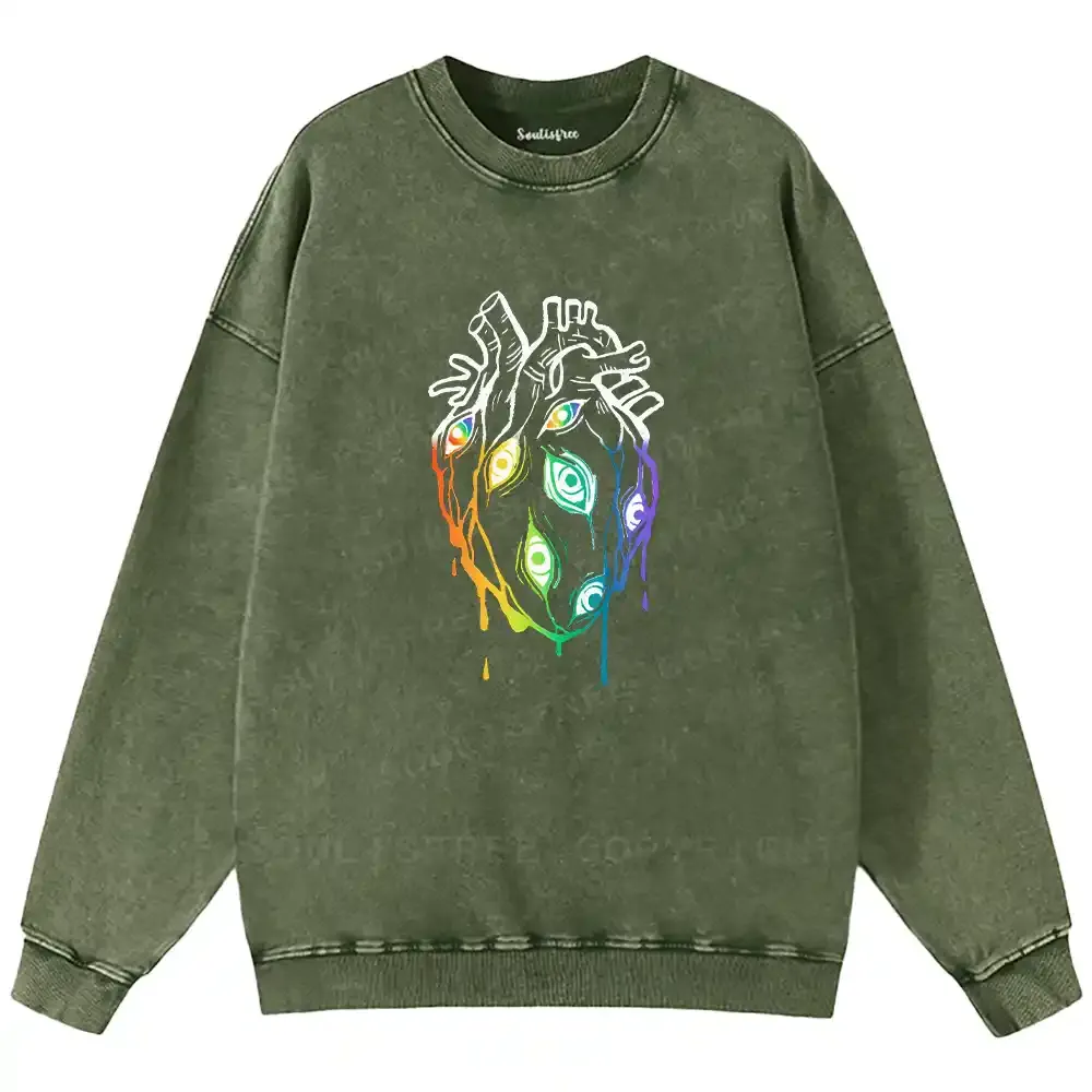 Eyes Within the Hear Washed Sweatshirts