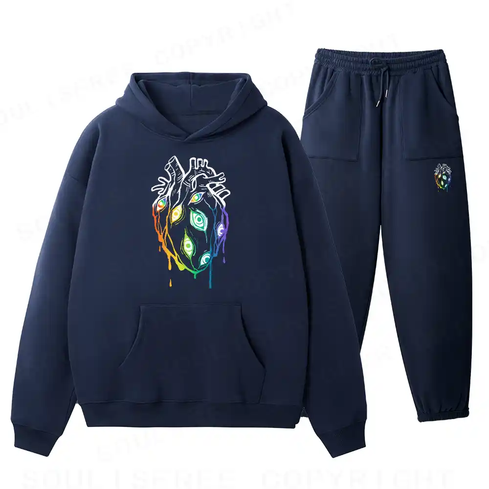 Eyes Within the Heart Fleece Hoodie Set