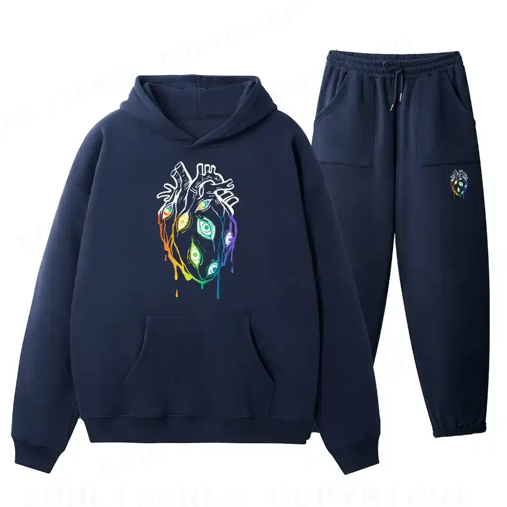 Eyes Within the Heart Fleece Hoodie Set