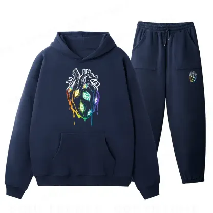 Eyes Within the Heart Fleece Hoodie Set