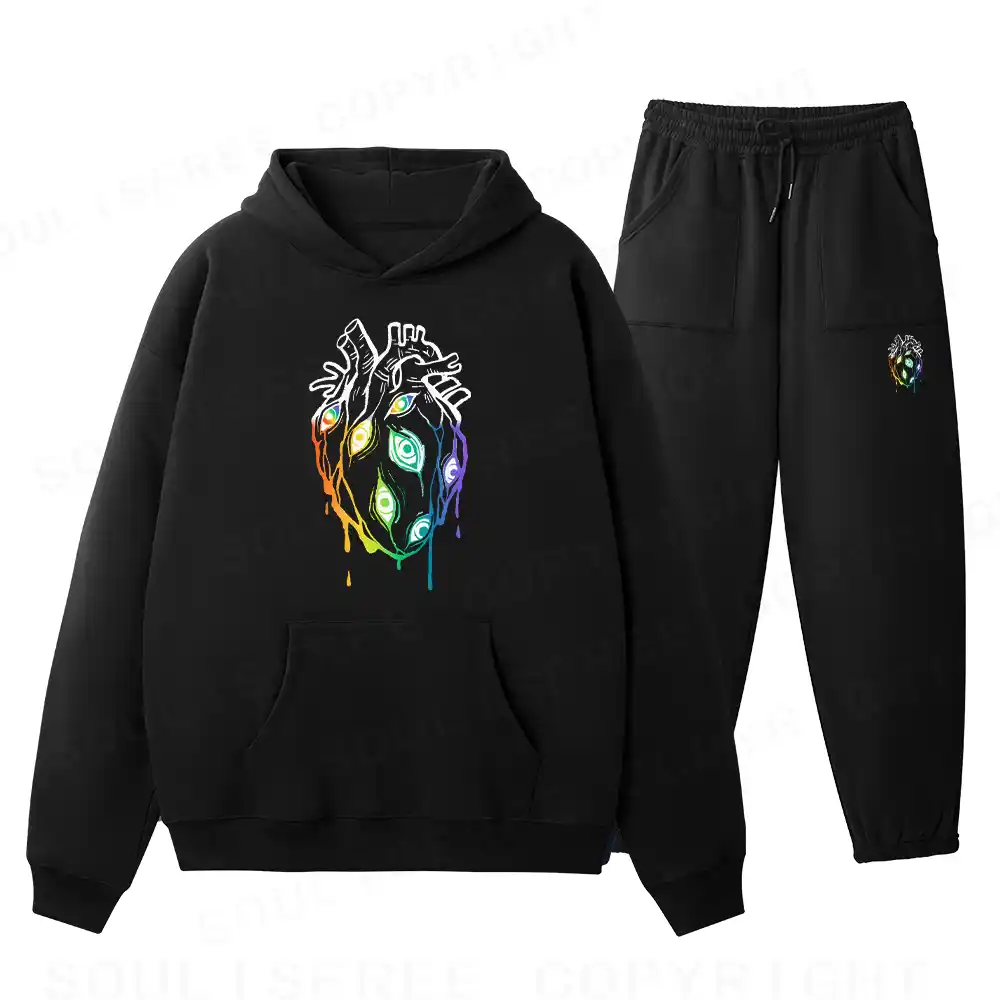 Eyes Within the Heart Fleece Hoodie Set