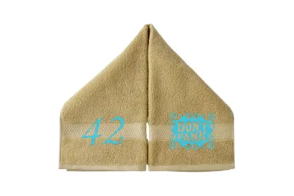 DON'T PANIC Embroidered Hand Towel