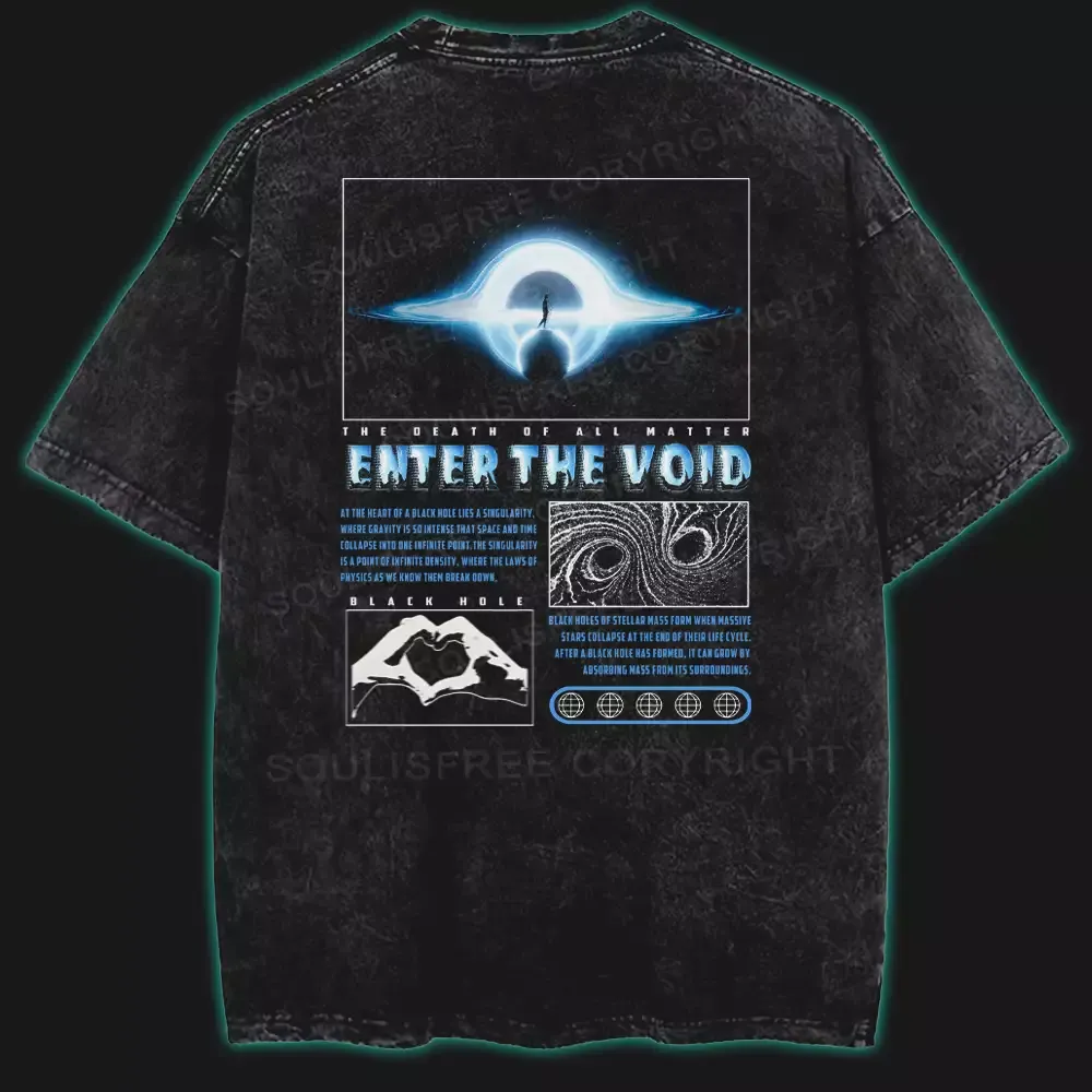 Designed Chasing the Void Washed Space T-shirt