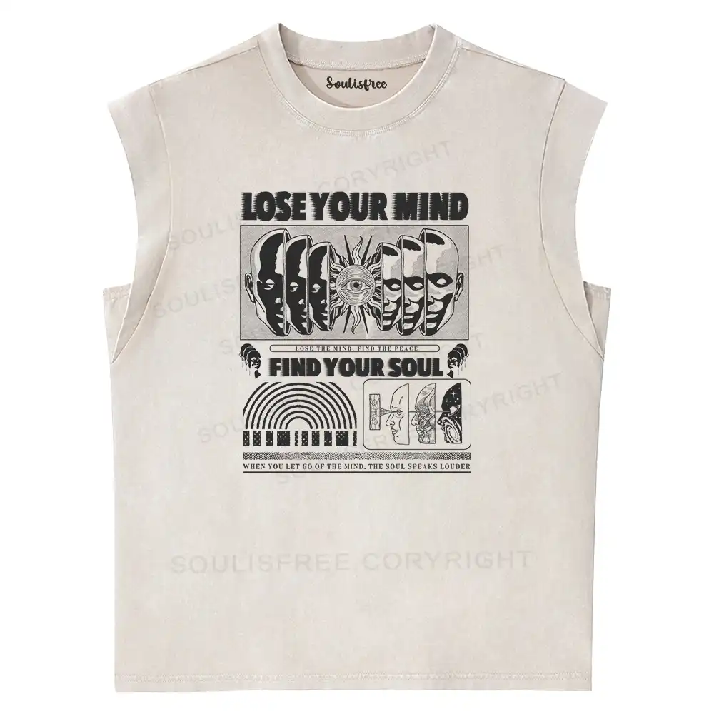 Lose Mind, Find Soul Washed Tank Tops