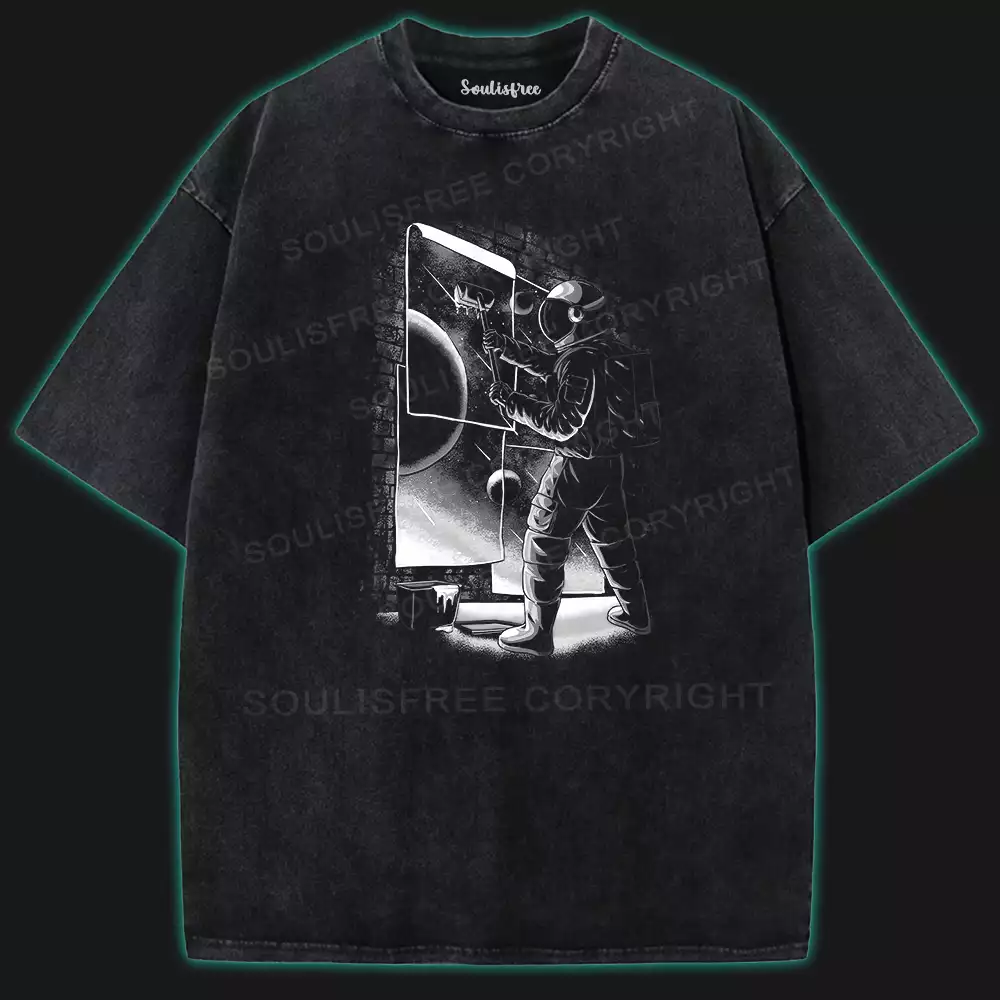 Gravity Can’t Hold Me Washed Space T-shirt