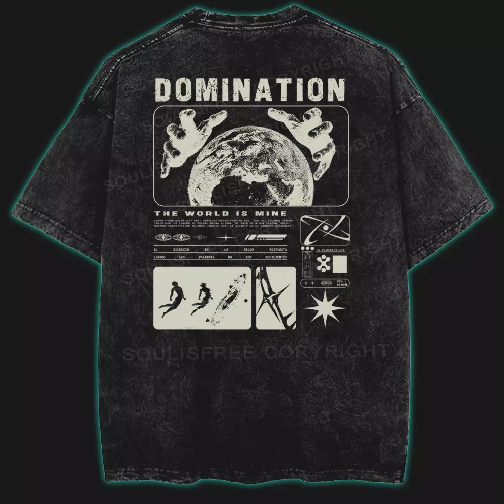 Designed Domination Washed Space T-shirt