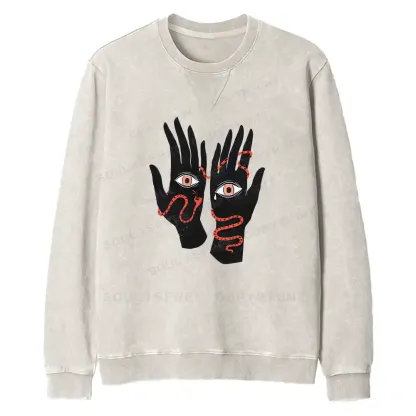 The Eyes Will Not Deceive You Fit Washed Sweatshirt