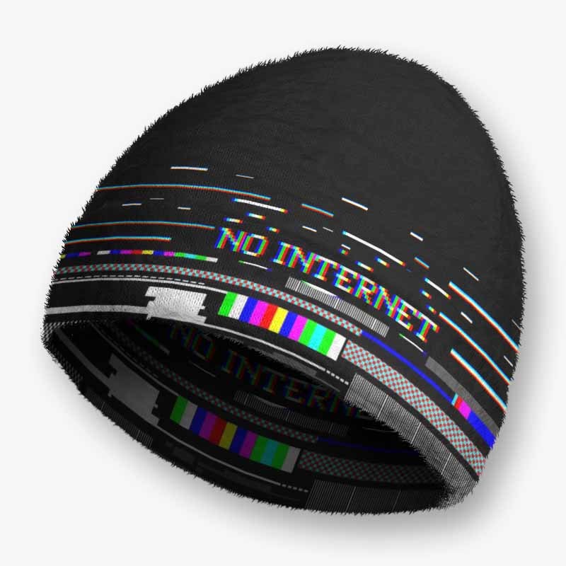 Soulisfree NO INTERNET Fuzzy Beanie