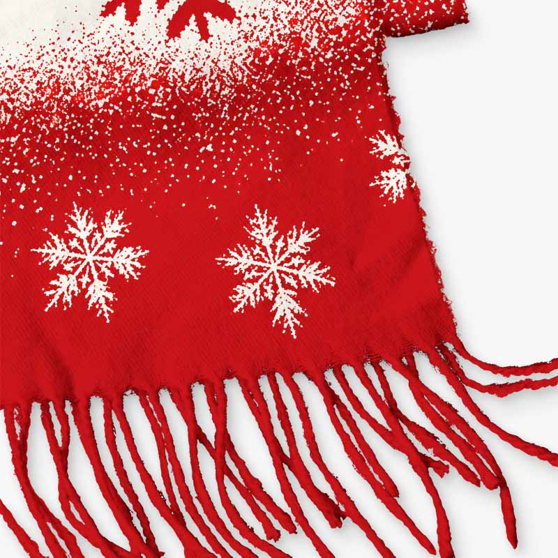Soulisfree A Winter Snowfall Story Fuzzy Fringed Scarf