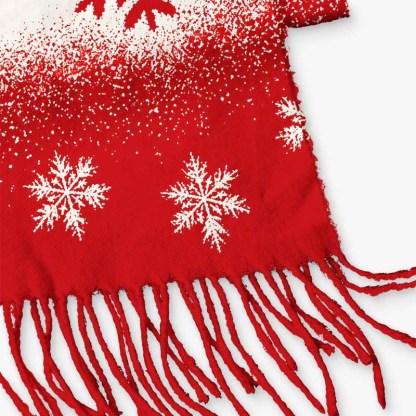 Soulisfree A Winter Snowfall Story Fuzzy Fringed Scarf