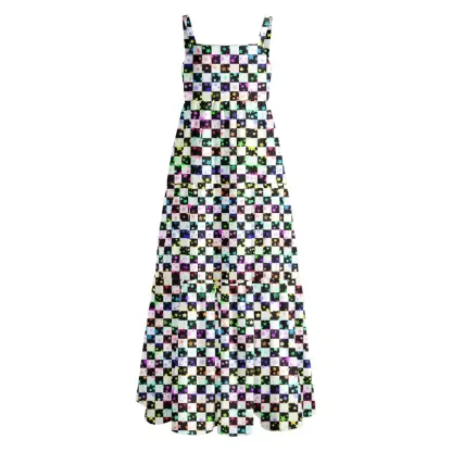 Soulisfree Cosmic Check Boho Maxi Dress