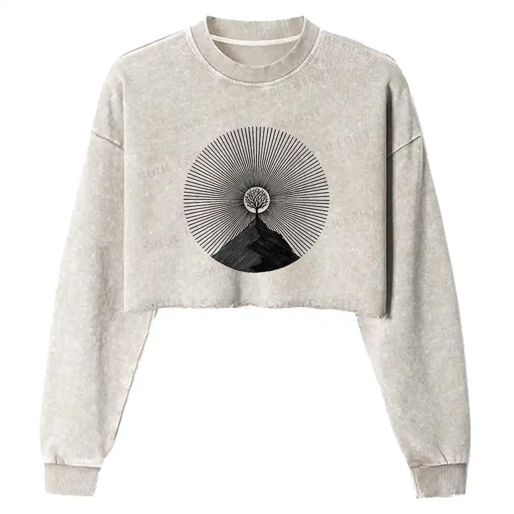 Your Mountain Washed Cropped Sweatshirt