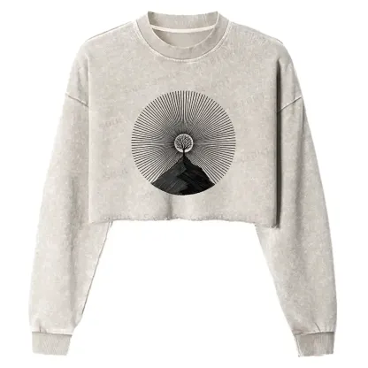 Your Mountain Washed Cropped Sweatshirt