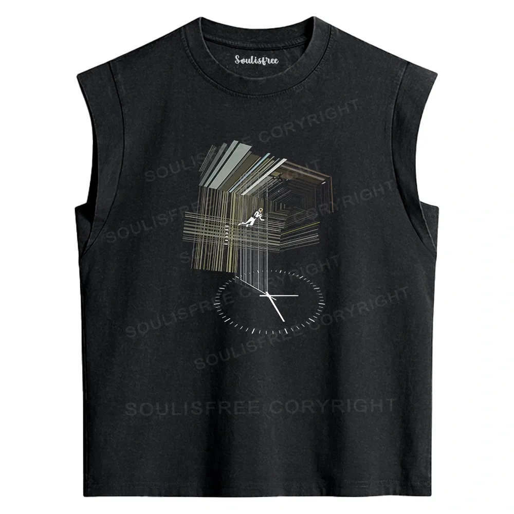 Designed Secret Behind The Bookshelf Washed Tank Tops