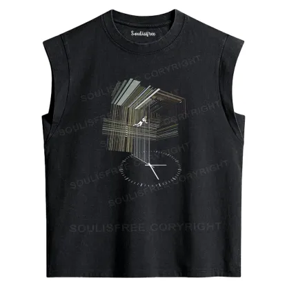 Secret Behind The Bookshelf Washed Tank Tops