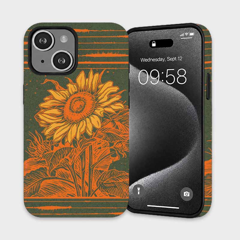 Soulisfree Vintage Woodcut Bloom Matte Phone Case