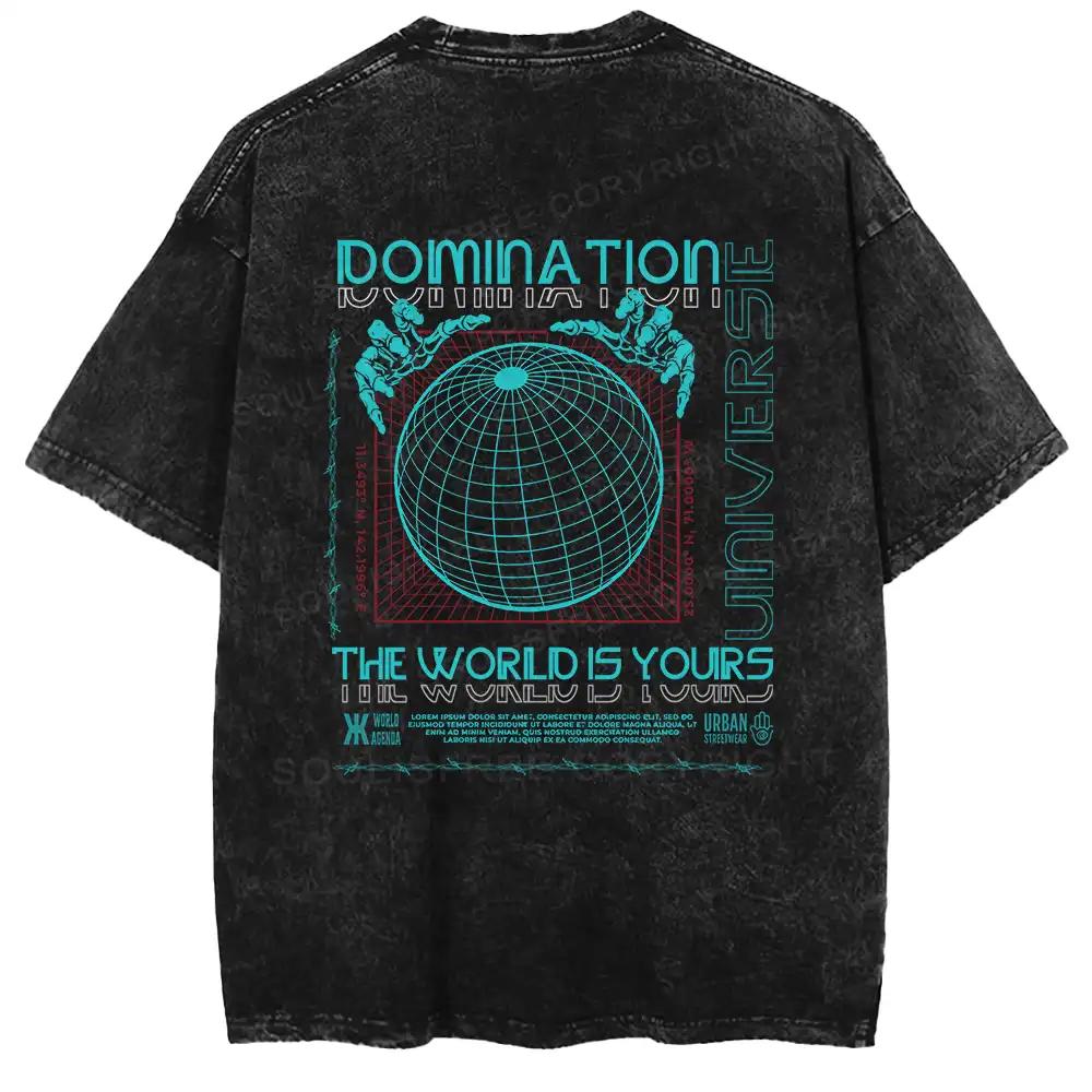 The World Is Yours Washed Space T-shirt