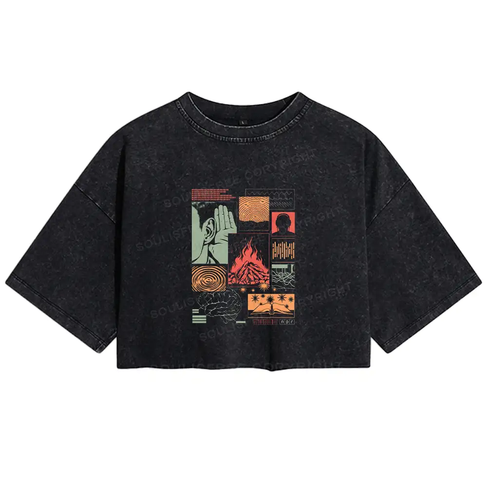 Listen Washed Crop T-shirt