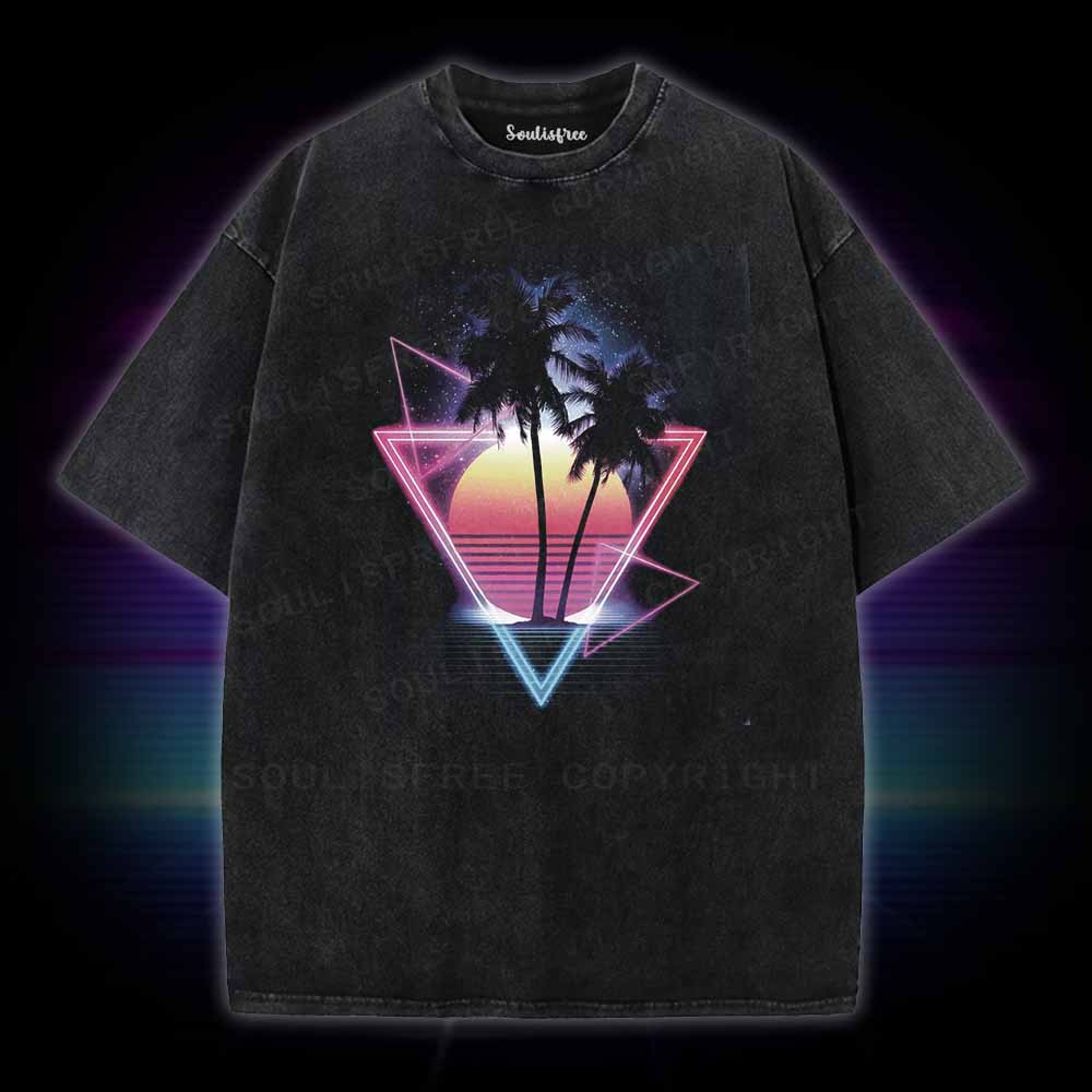 Soulisfree Retro 80s Vaporwave Washed Tee