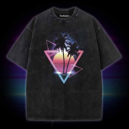 Soulisfree Retro 80s Vaporwave Washed Tee