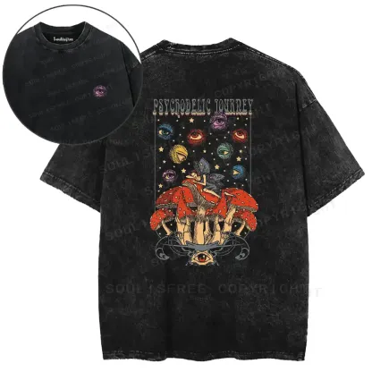 Psychedelic Realm Mushroom Washed T-shirt