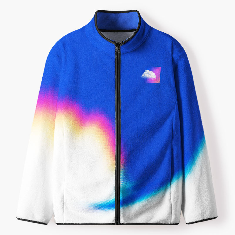 Soulisfree DIGITAL DAYDREAM ,REALITY CAN WAIT Flannel Zip-Up Jacket