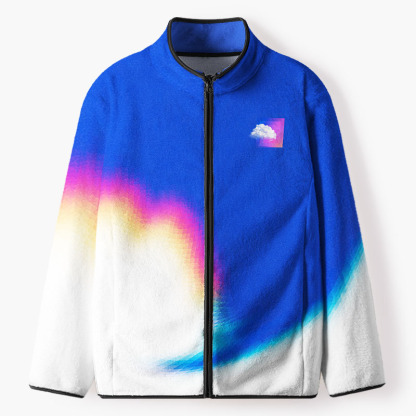 Soulisfree  DIGITAL DAYDREAM ,REALITY CAN WAIT  Flannel Zip-Up Jacket