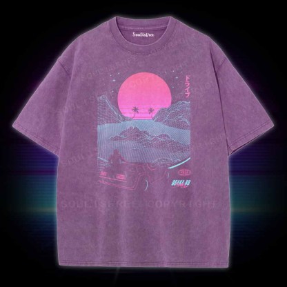 Soulisfree Midnight Drive 88  Washed Tee