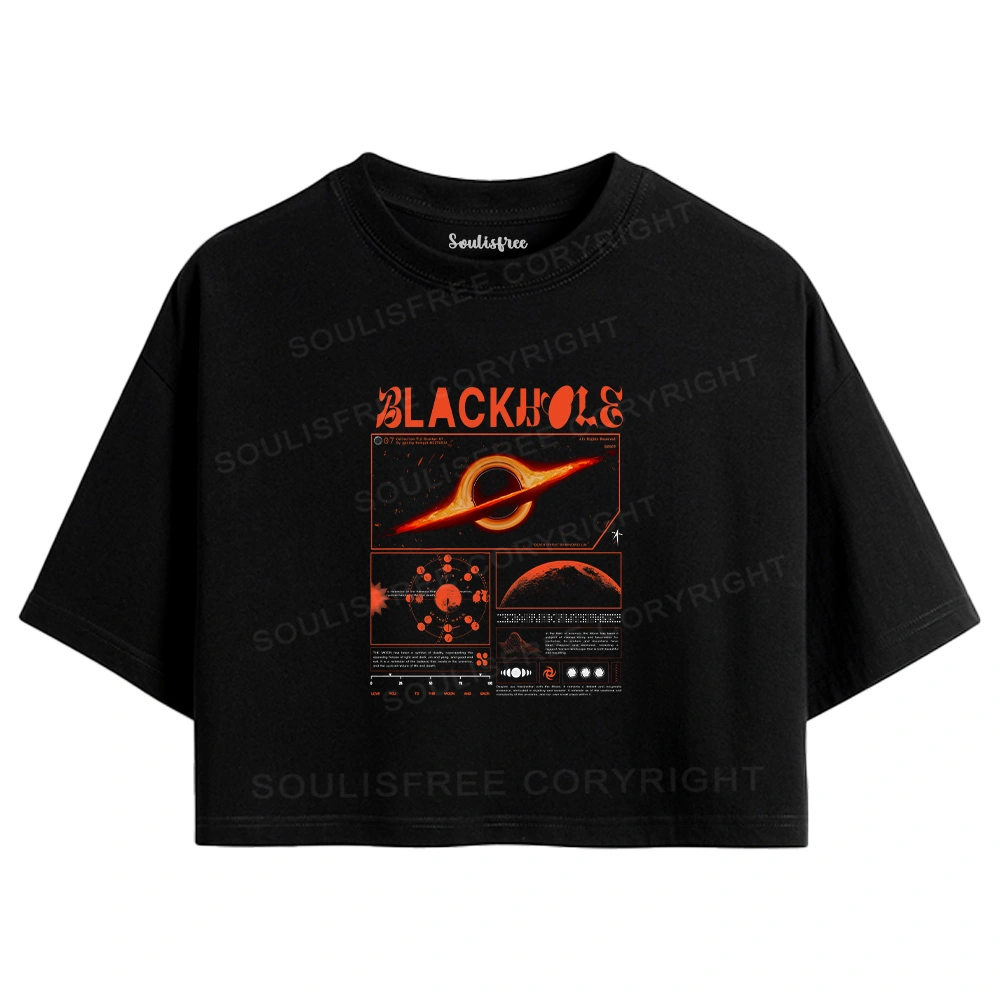 The Mystery Of Black Holes Crop Top