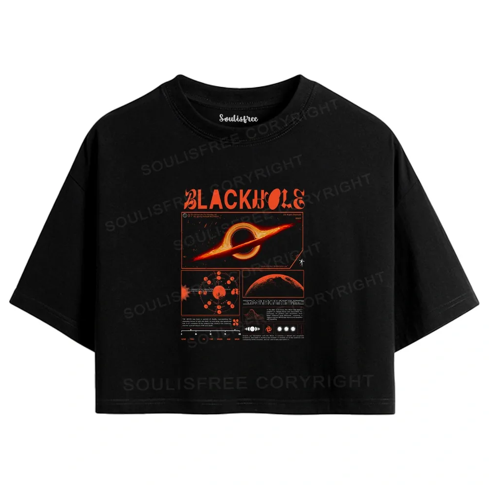 The Mystery Of Black Holes Crop Top