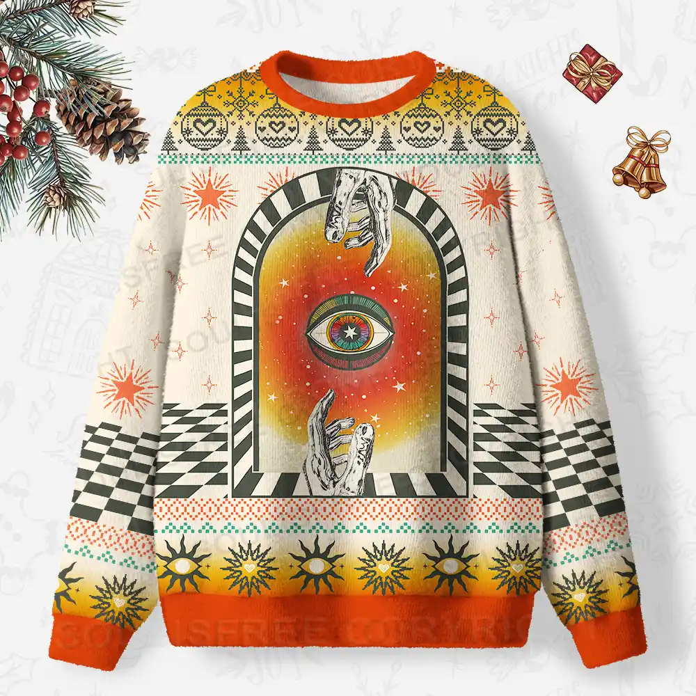 Vision Beyond Cardigan Ugly Christmas Knit Sweatshirt