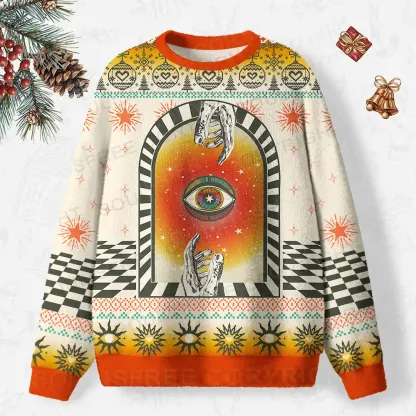 Vision Beyond Cardigan Ugly Christmas Knit Sweatshirt