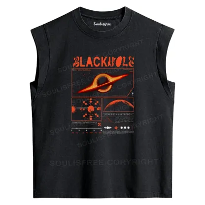 The Mystery Of Black Holes Washed Tank Tops