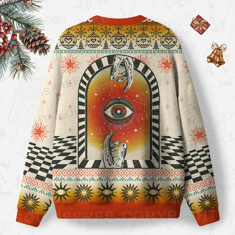 Vision Beyond Cardigan Ugly Christmas Knit Sweatshirt