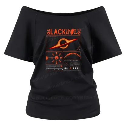 The Mystery Of Black Holes Off Shoulder Top