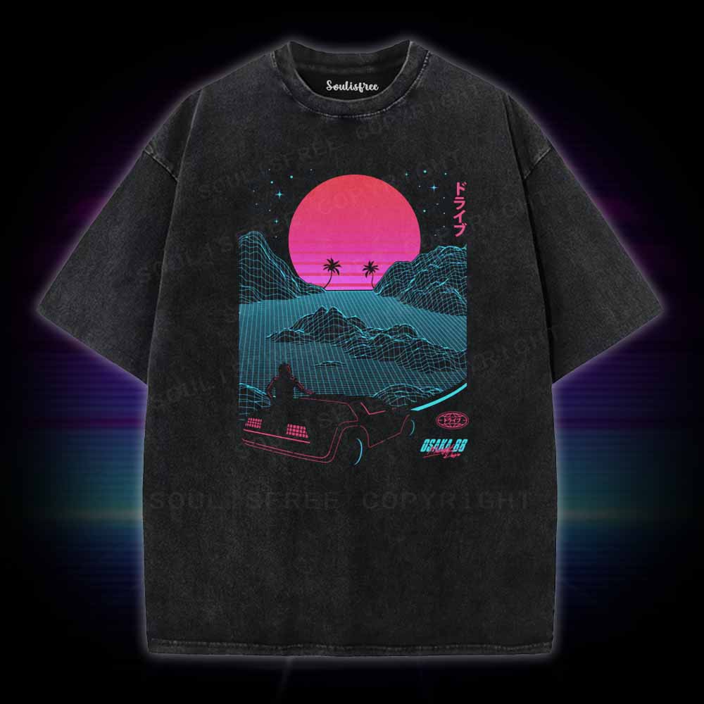 Soulisfree Midnight Drive 88  Washed Tee