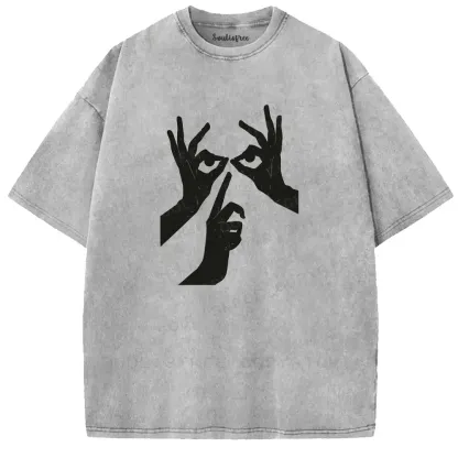 Hand-Eye Totem Occult Washed T-shirt